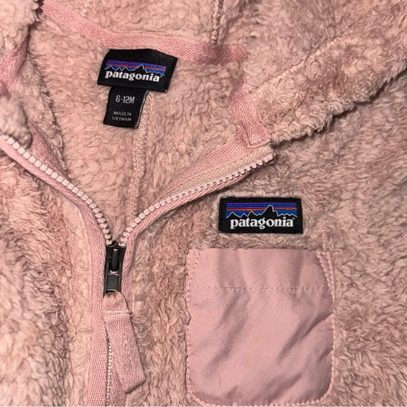 Patagonia Infant Fleece Bunting in Tan and Pink Size 6/12 and 12/18 months - Picture 4 of 10